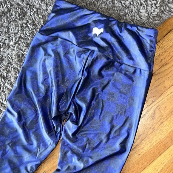 Goldsheep CLASSIC NAVY BLUE CHECK LEGGING Size Small - Picture 6 of 10